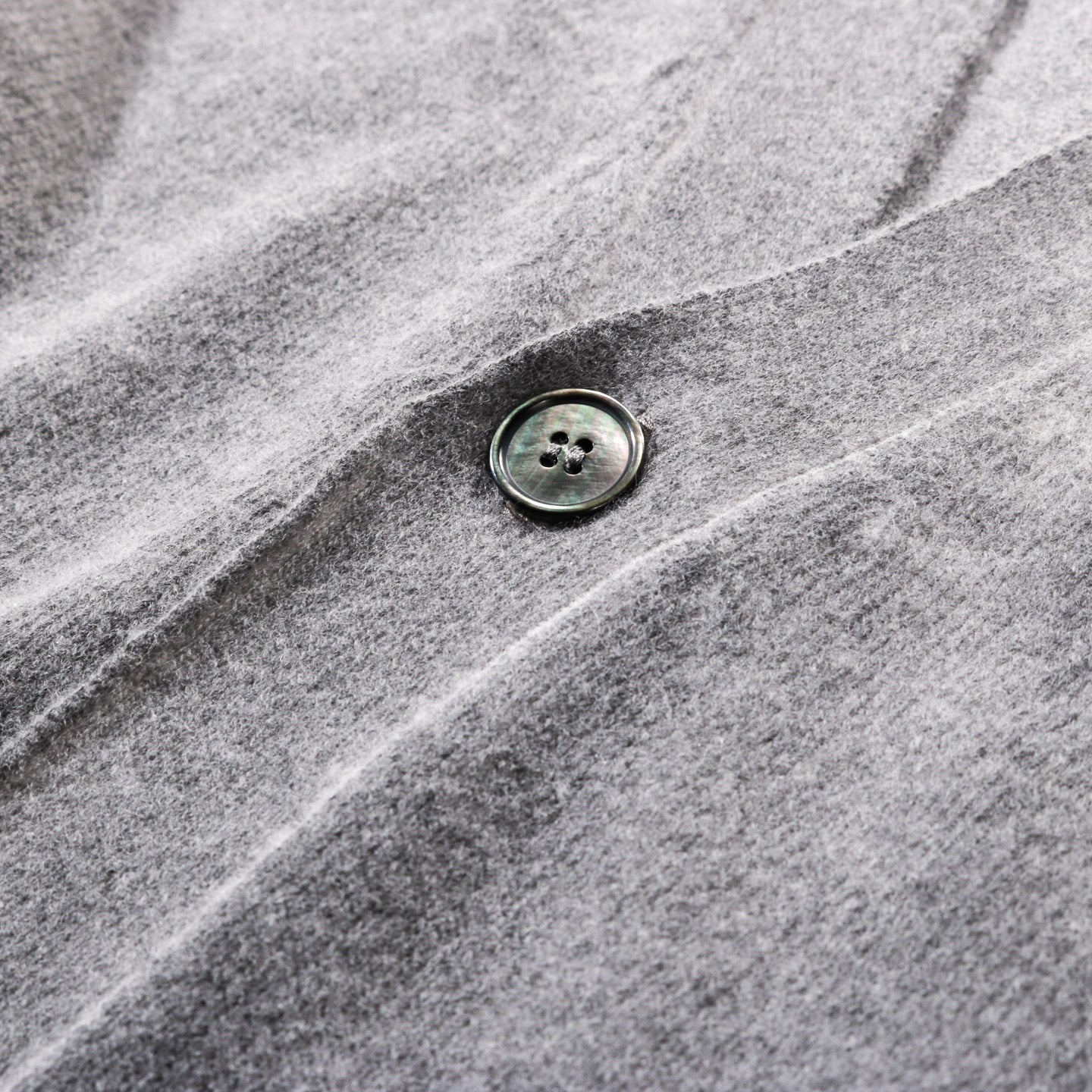 OUR LEGACY PARALLEL CARDIGAN GREY SPRAY DYE CHERUB WOOL