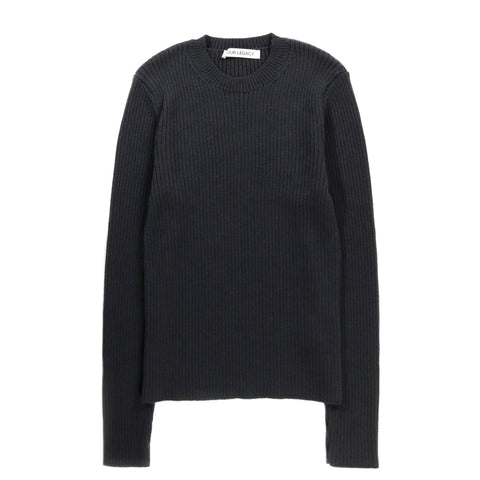 OUR LEGACY COMPACT ROUNDNECK OFF BLACK RUSTIC MERINO