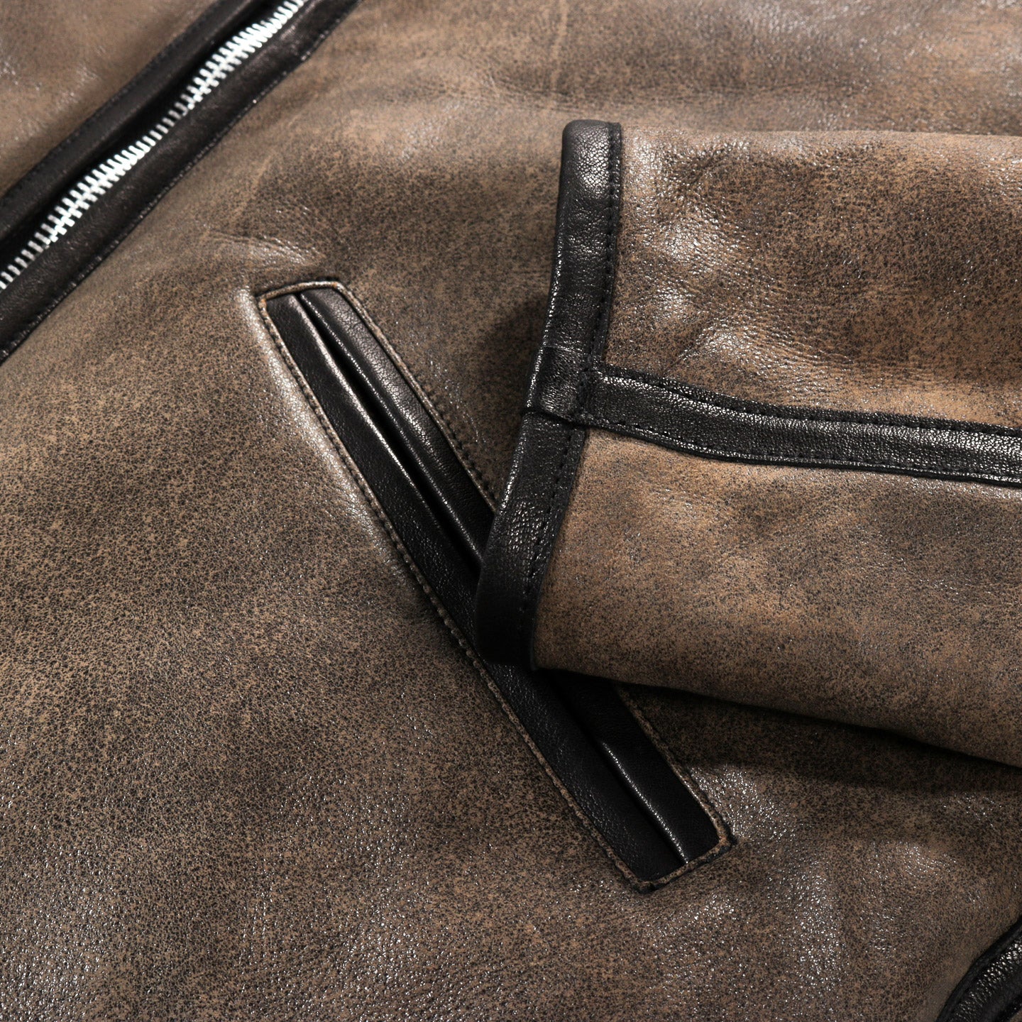 OUR LEGACY FULL ZIP JACKET SMOKY BLACK DRY SHEARLING