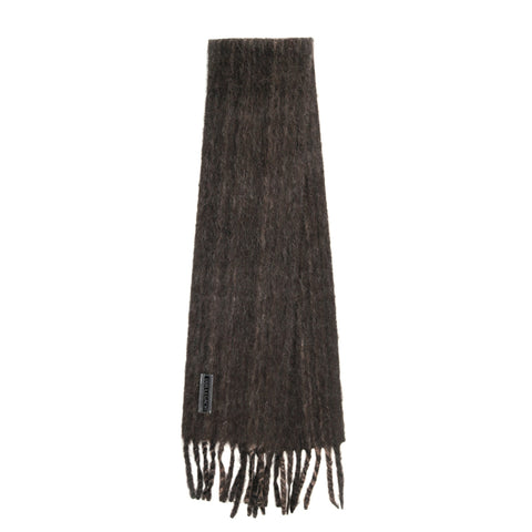 OUR LEGACY ESTATE SCARF CHOCO PRESSED WAVE ALPACA