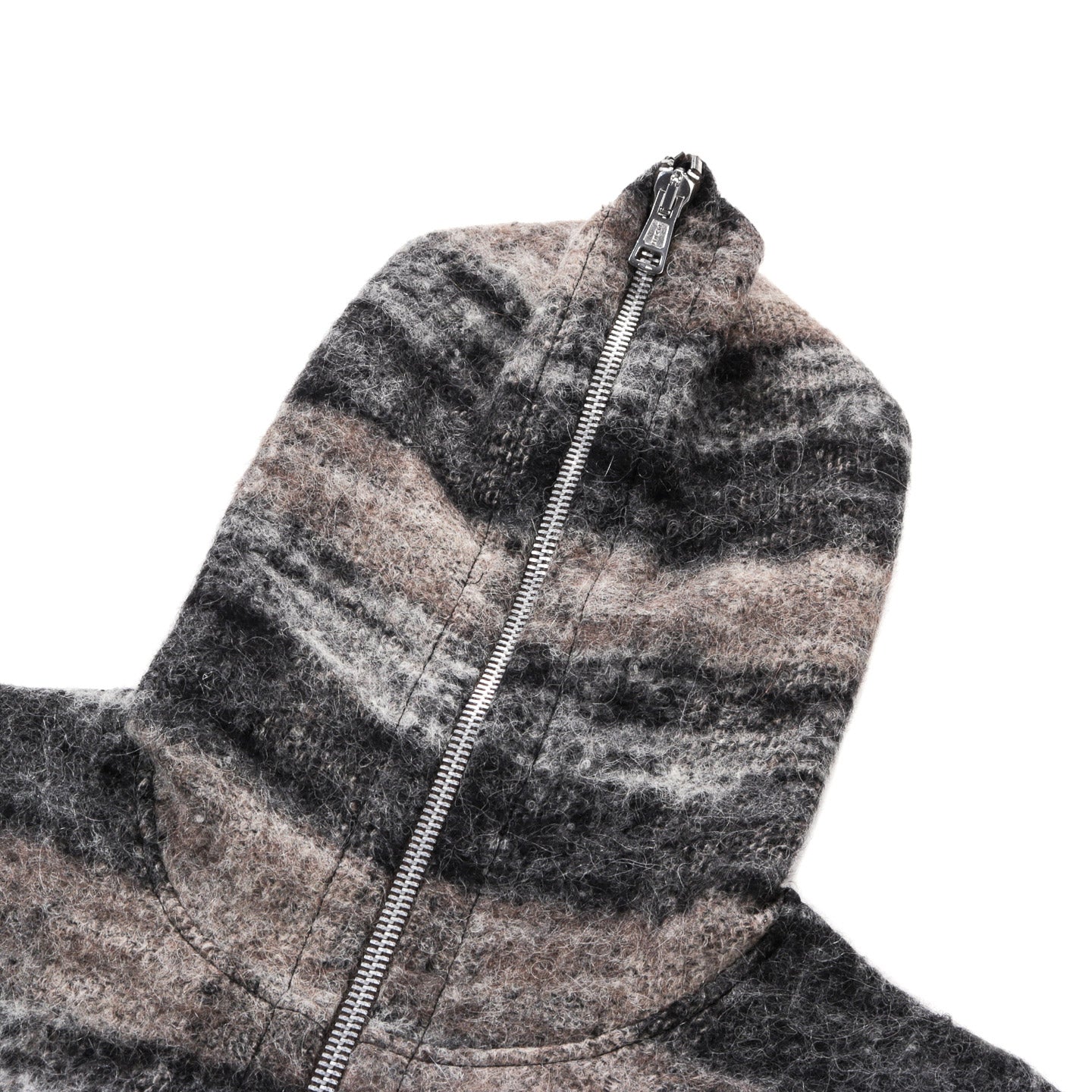 OUR LEGACY FULL ZIP HOOD NIGHT WOODS CHECK LOFTY WOOL