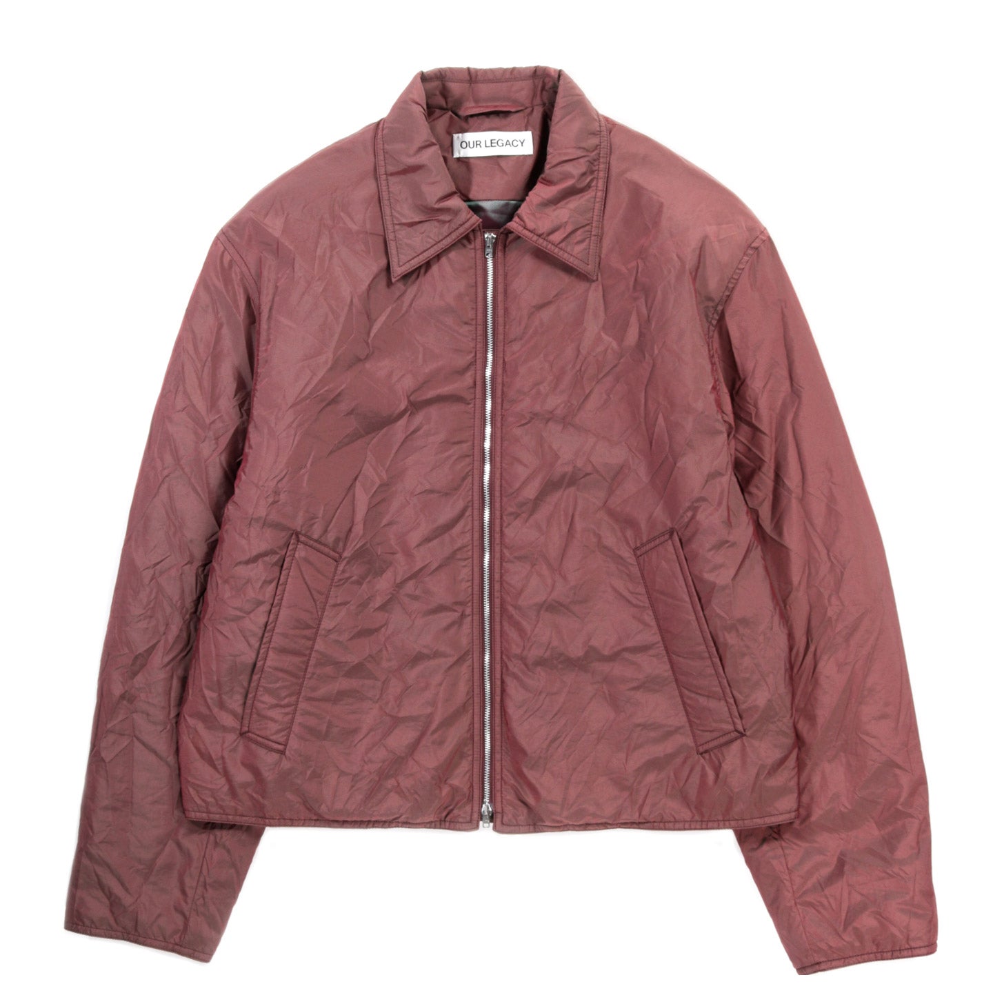 OUR LEGACY SLIGHT JACKET SHINING CHERRY CRINKLE SOLARO