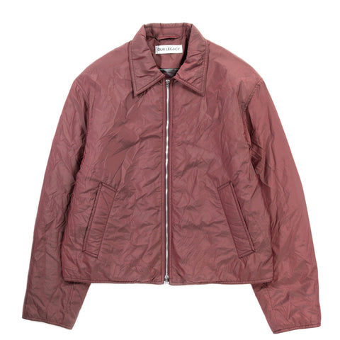 OUR LEGACY SLIGHT JACKET SHINING CHERRY CRINKLE SOLARO