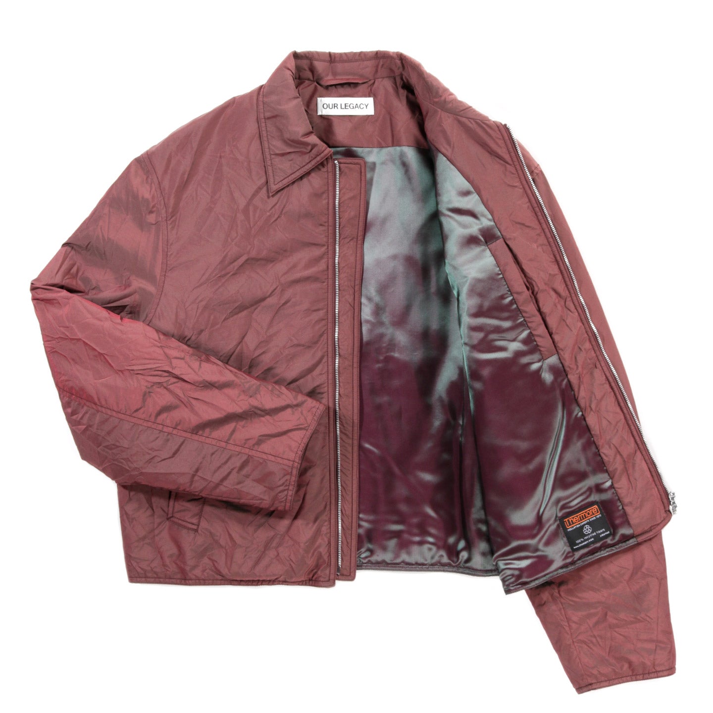 OUR LEGACY SLIGHT JACKET SHINING CHERRY CRINKLE SOLARO