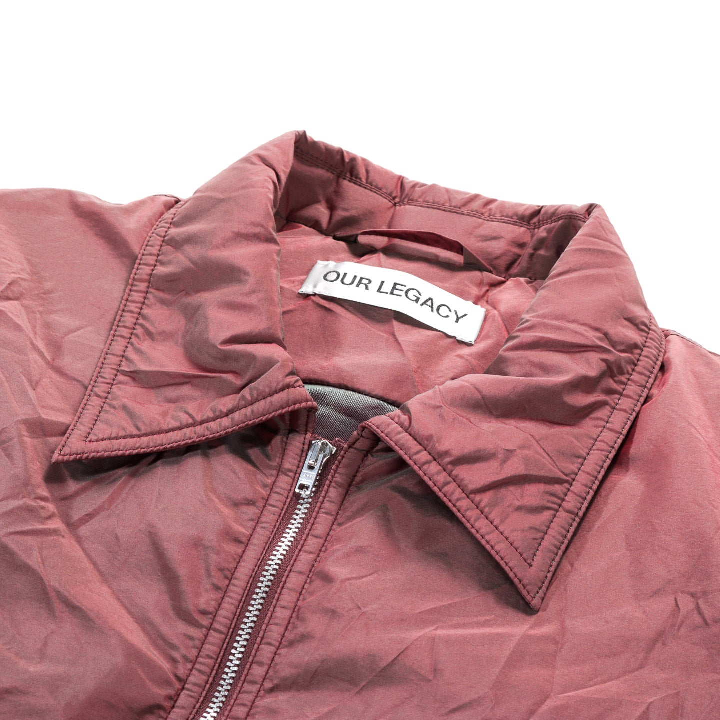OUR LEGACY SLIGHT JACKET SHINING CHERRY CRINKLE SOLARO