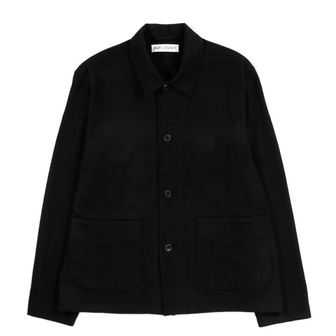 OUR LEGACY ARCHIVE BOX JACKET BLACK WOOL