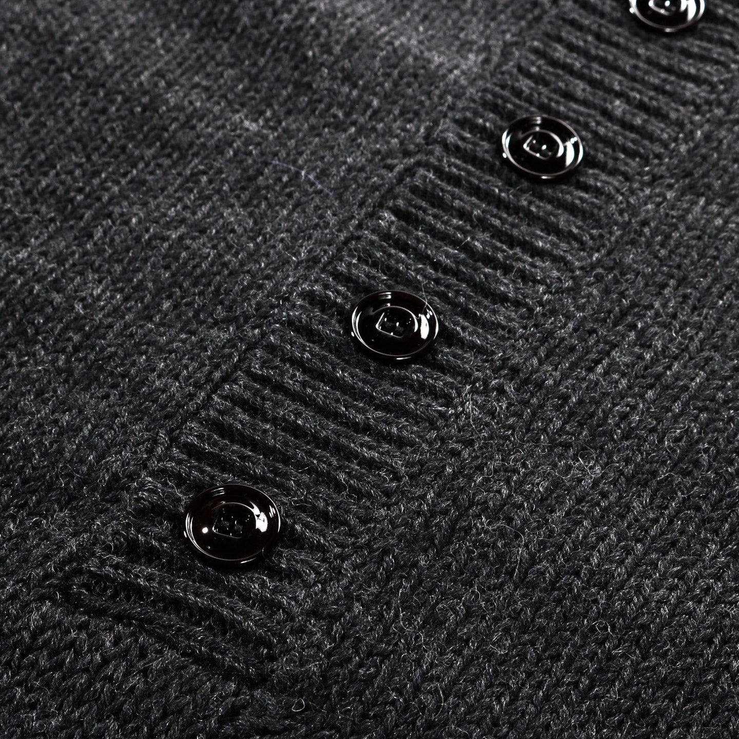 OUR LEGACY SHORE HENLEY CHARCOAL DRY MERINO WOOL