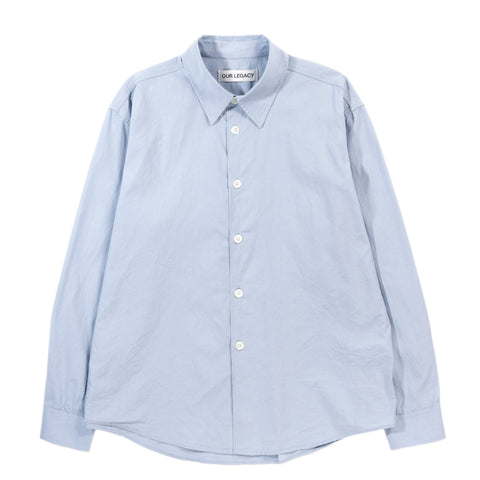 OUR LEGACY BEYOND SHIRT POWDER BLUE LIQUID POPLIN