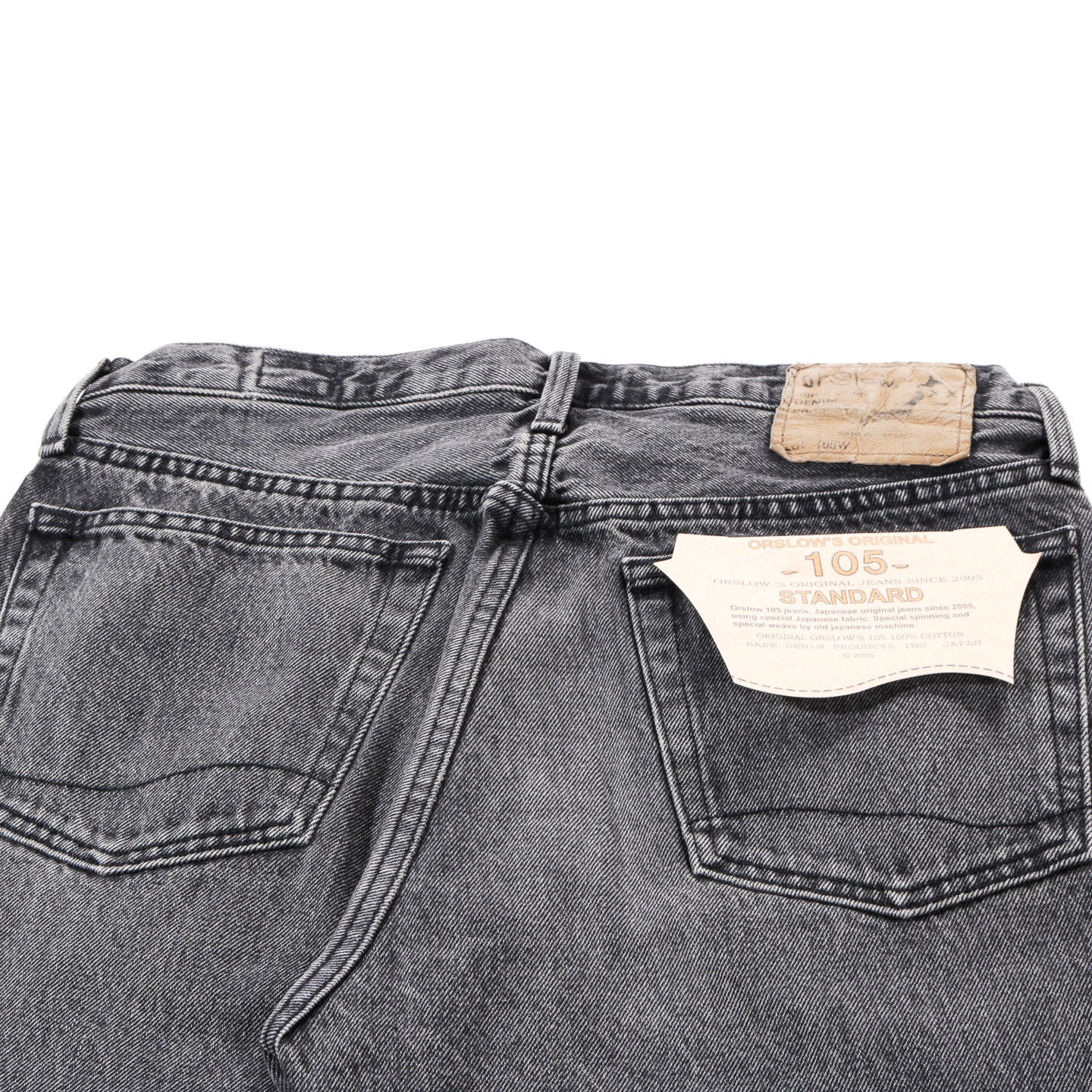 ORSLOW 105 STANDARD FIT 90'S DENIM BLACK STONEWASH