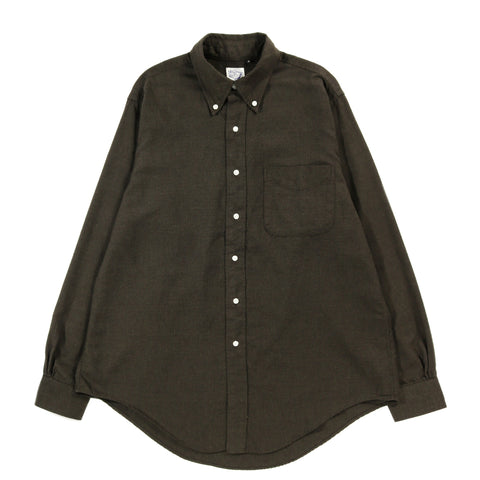 ORSLOW STANDARD BUTTON DOWN SHIRT COFFEE BROWN