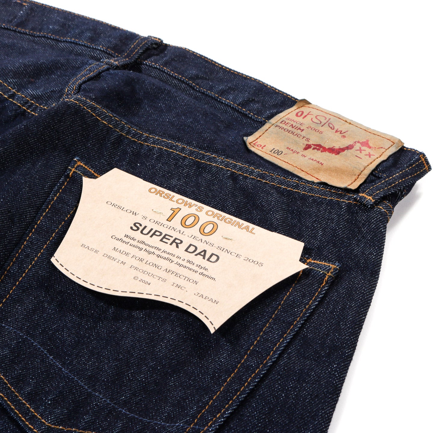 ORSLOW 100 SUPER DAD'S DENIM PANTS ONE WASH