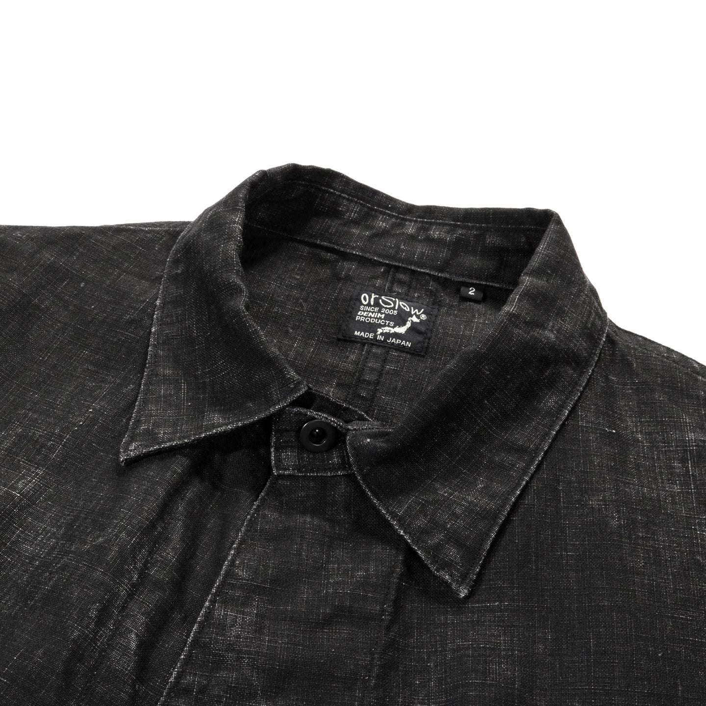 ORSLOW WWII 1940'S SUMI COATED LINEN COVERALL BLACK