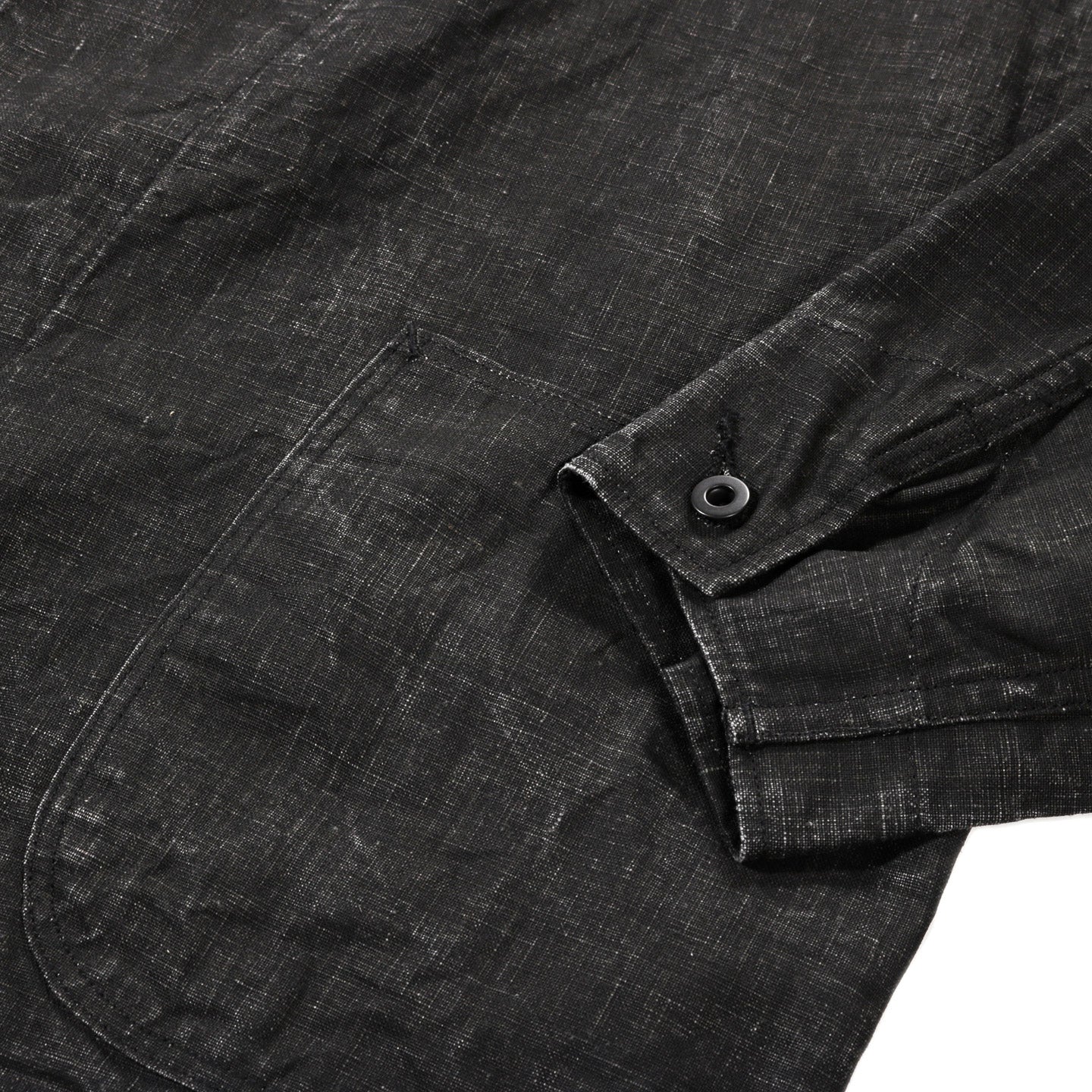 ORSLOW WWII 1940'S SUMI COATED LINEN COVERALL BLACK