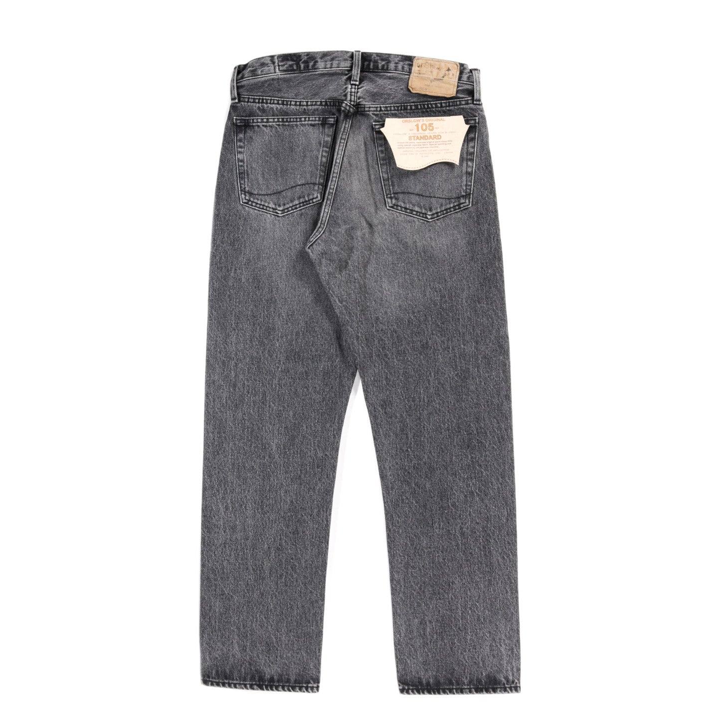 ORSLOW 105 STANDARD FIT 90'S DENIM BLACK STONEWASH
