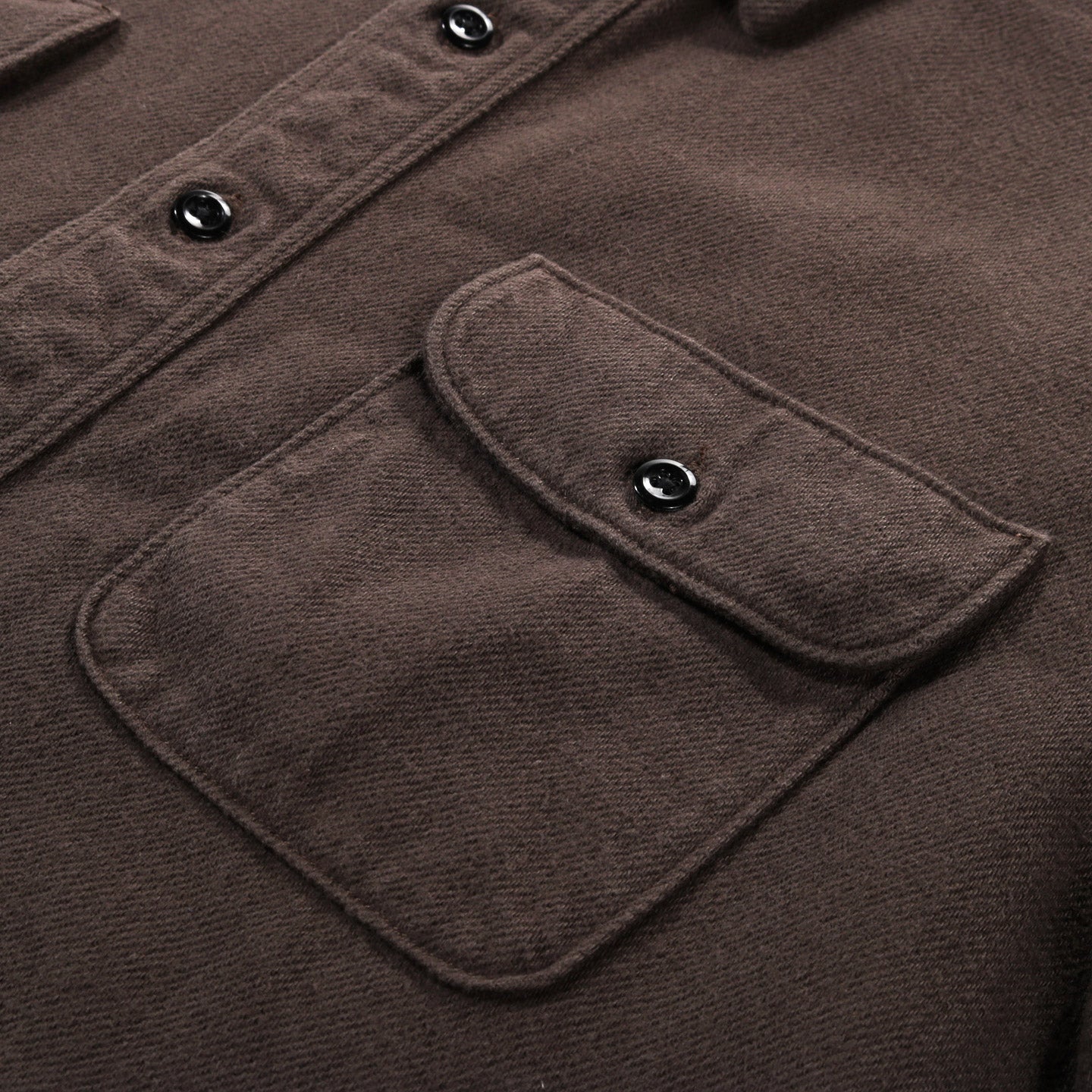 ORSLOW ORGANIC COTTON RELAX FIT FLANNEL SHIRT COFFEE BROWN