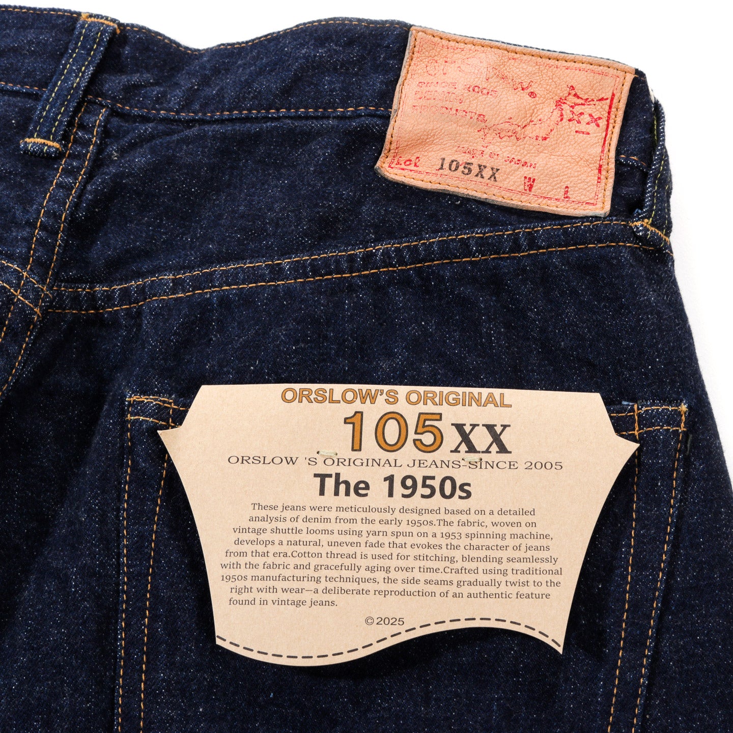 ORSLOW 105XX THE 1950S SELVEDGE DENIM ONE WASH