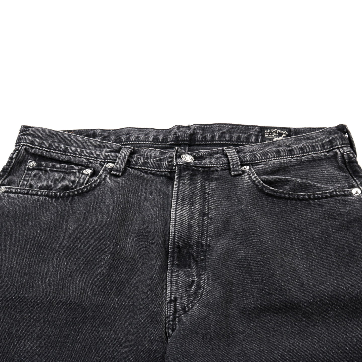 ORSLOW 100 SUPER DAD'S DENIM PANTS BLACK STONEWASH