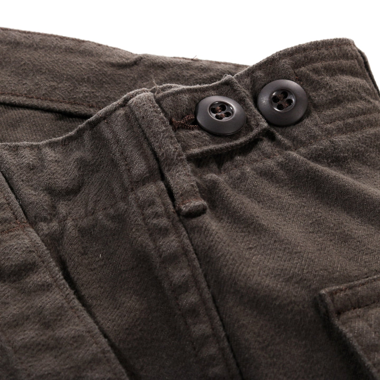 ORSLOW BRUSHED FLANNEL US ARMY FATIGUE PANTS (REGULAR FIT) COFFEE BROWN