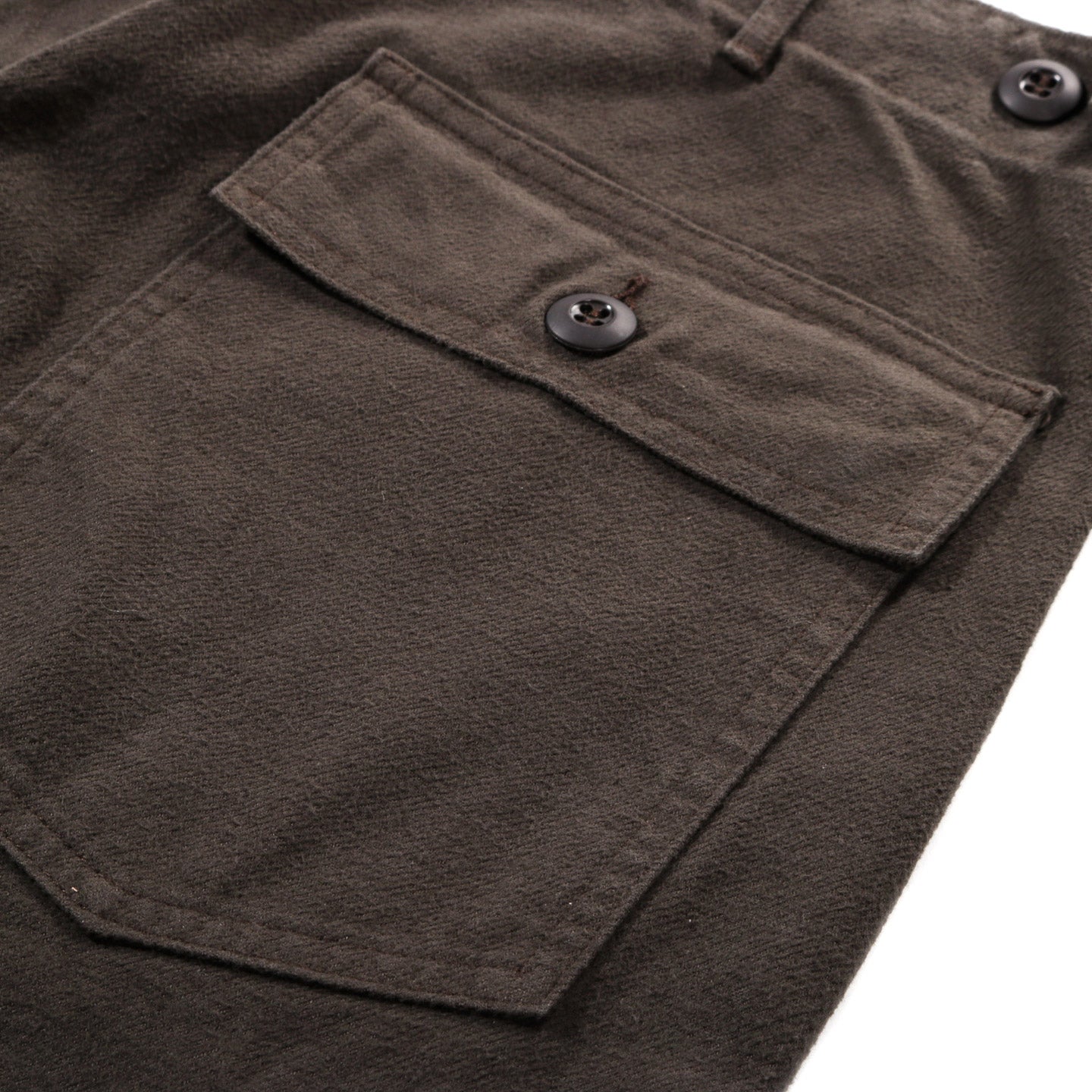 ORSLOW BRUSHED FLANNEL US ARMY FATIGUE PANTS (REGULAR FIT) COFFEE BROWN