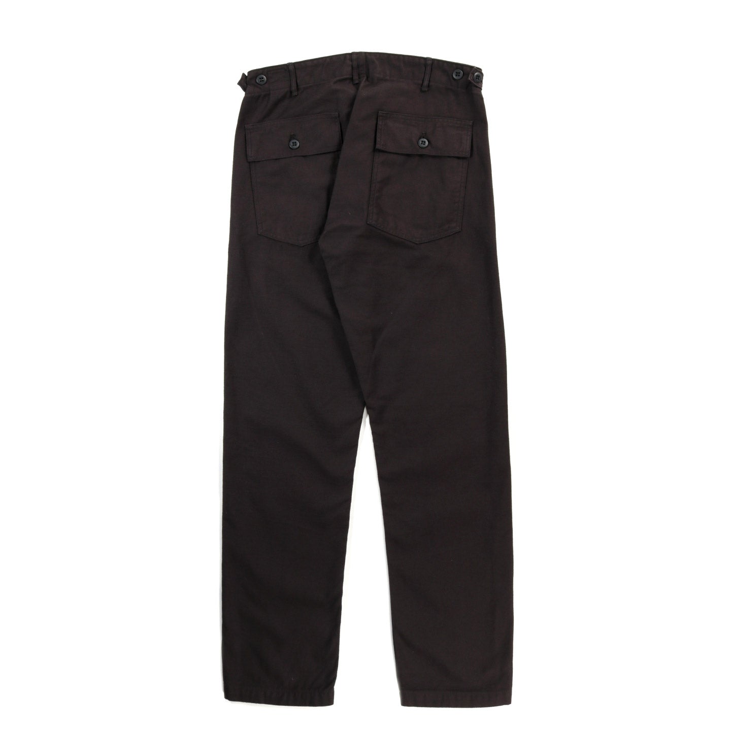 ORSLOW SLIM FIT FATIGUE PANTS BLACK REVERSE SATEEN