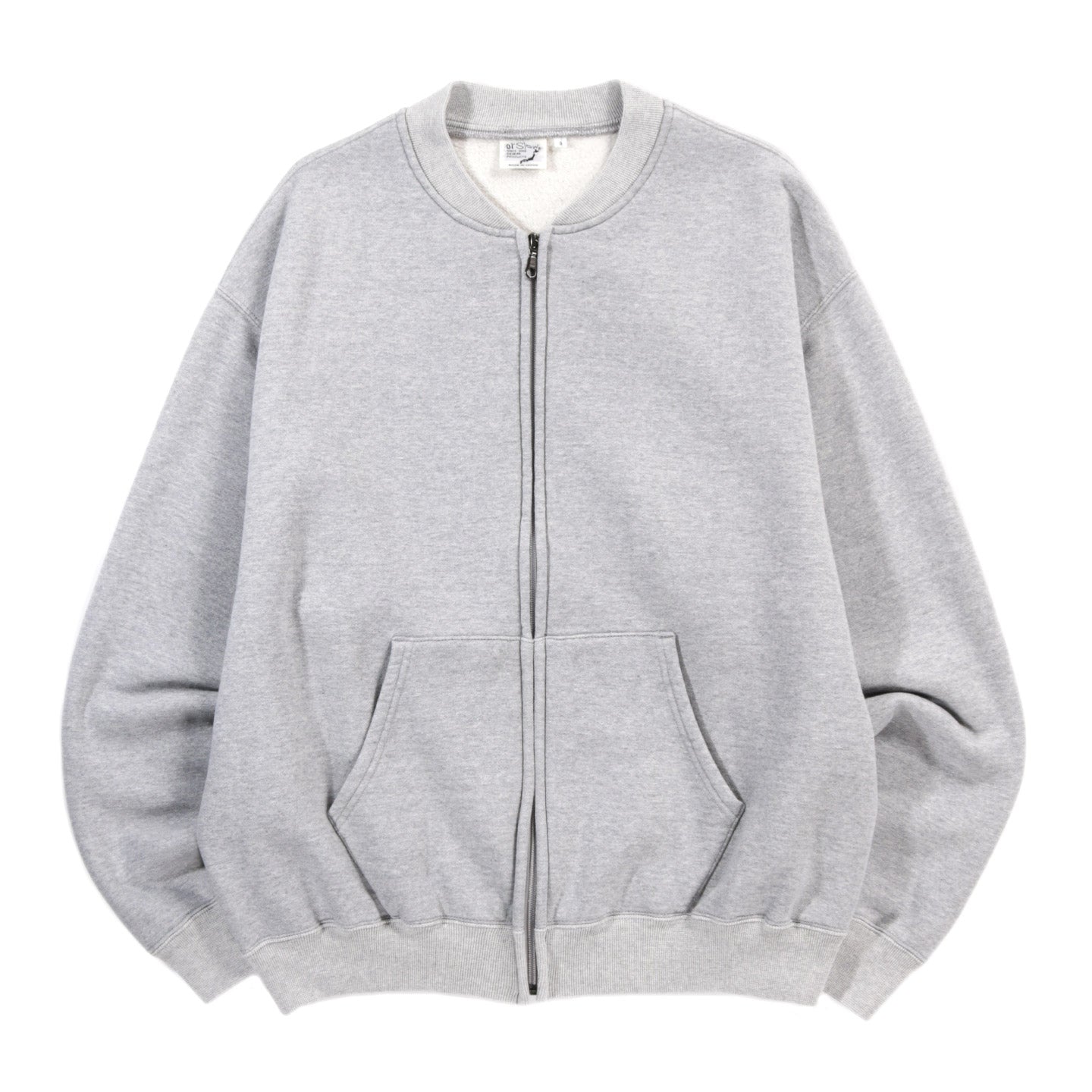 ORSLOW FRONT ZIP SWEATSHIRT HEATHER GRAY