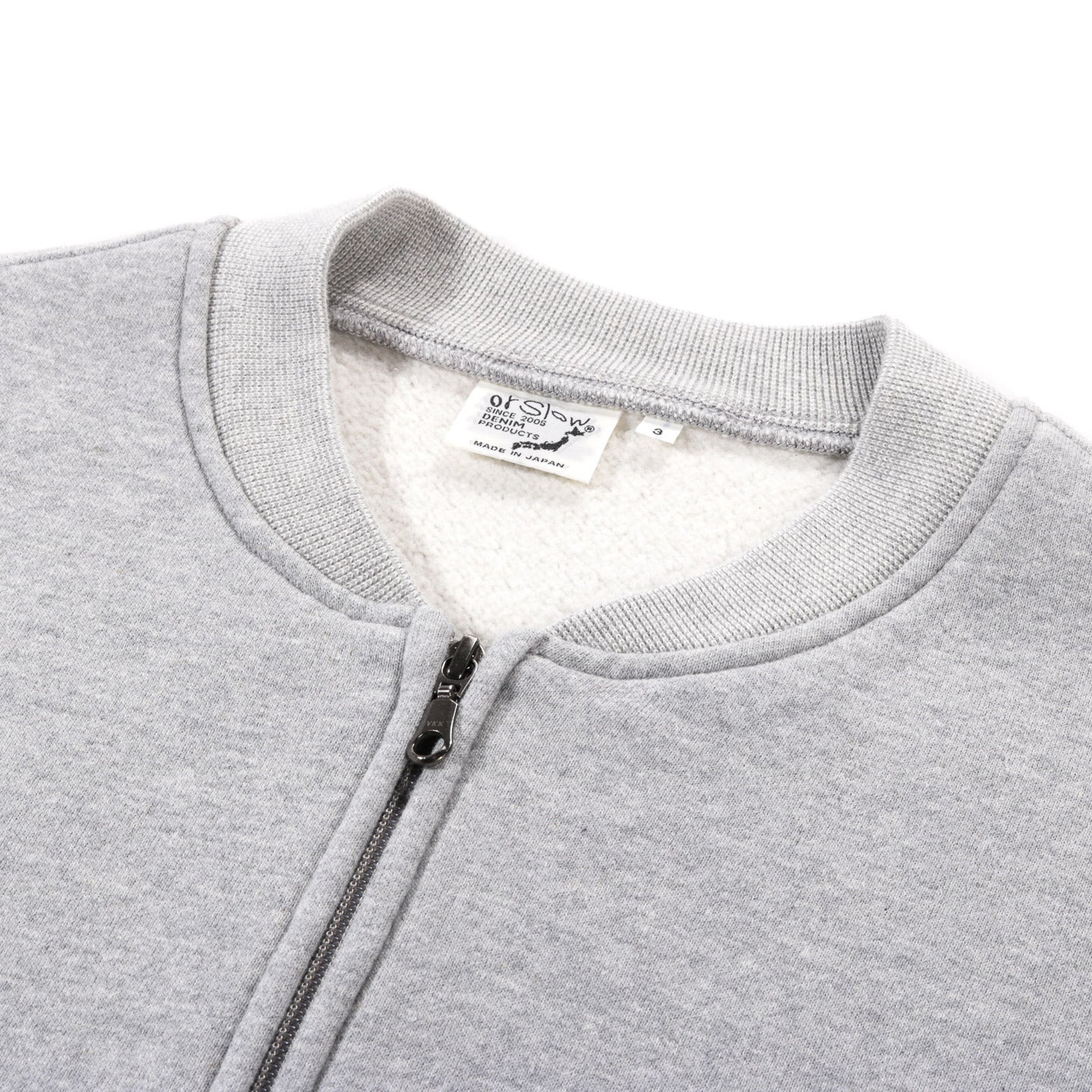 ORSLOW FRONT ZIP SWEATSHIRT HEATHER GRAY