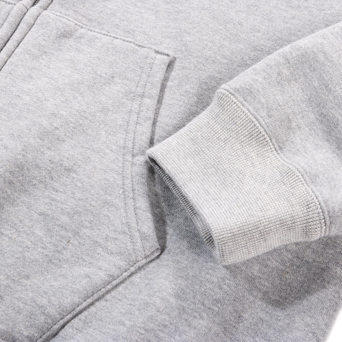 ORSLOW FRONT ZIP SWEATSHIRT HEATHER GRAY