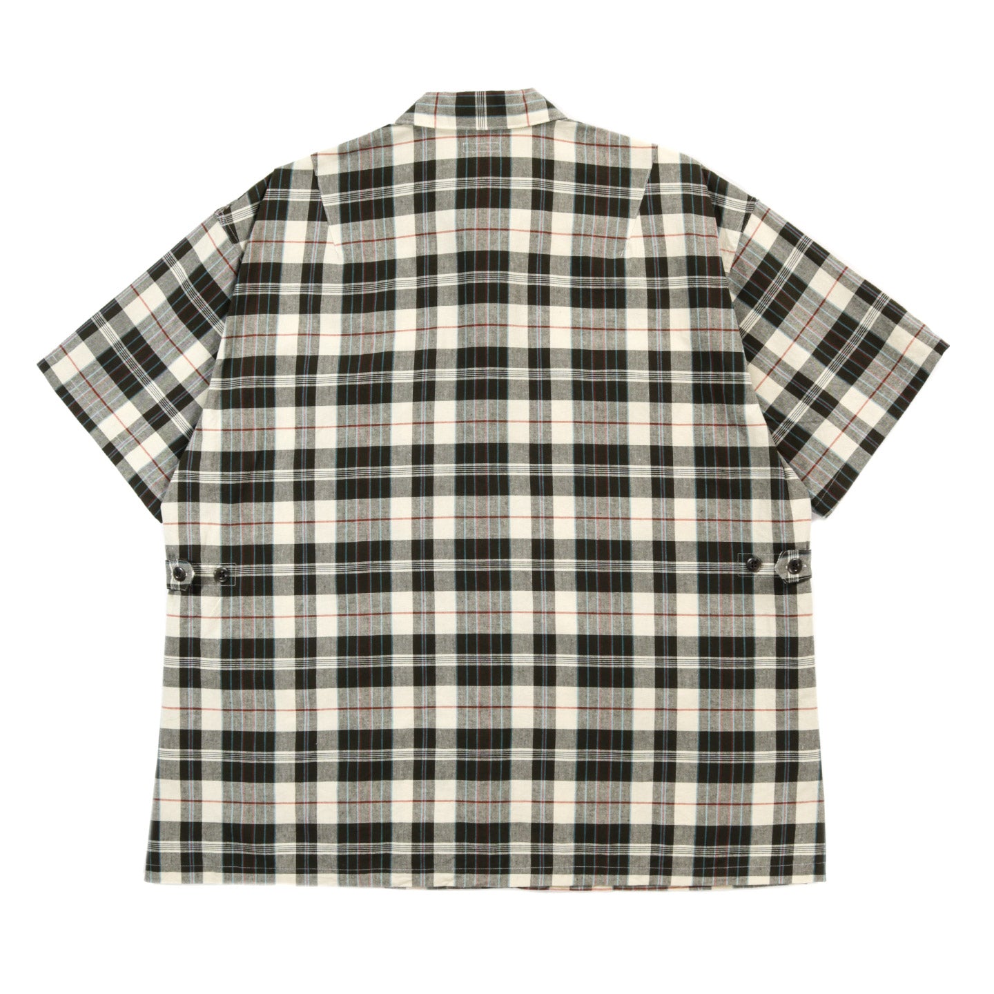 PHIGVEL MAKERS MADRAS SS SHIRT JACKET ECRU / OLIVE