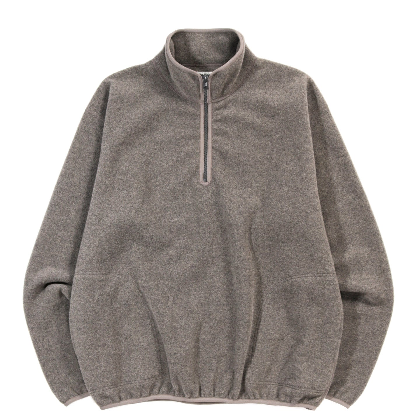 PHIGVEL MAKERS PULLOVER FLEECE JACKET BEIGE GRAY