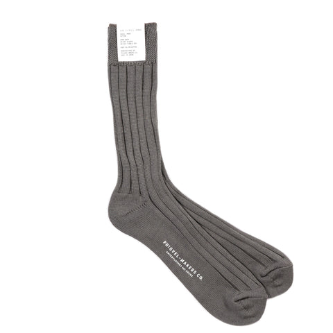 PHIGVEL MAKERS GENTS SOCKS OLIVE GRAY