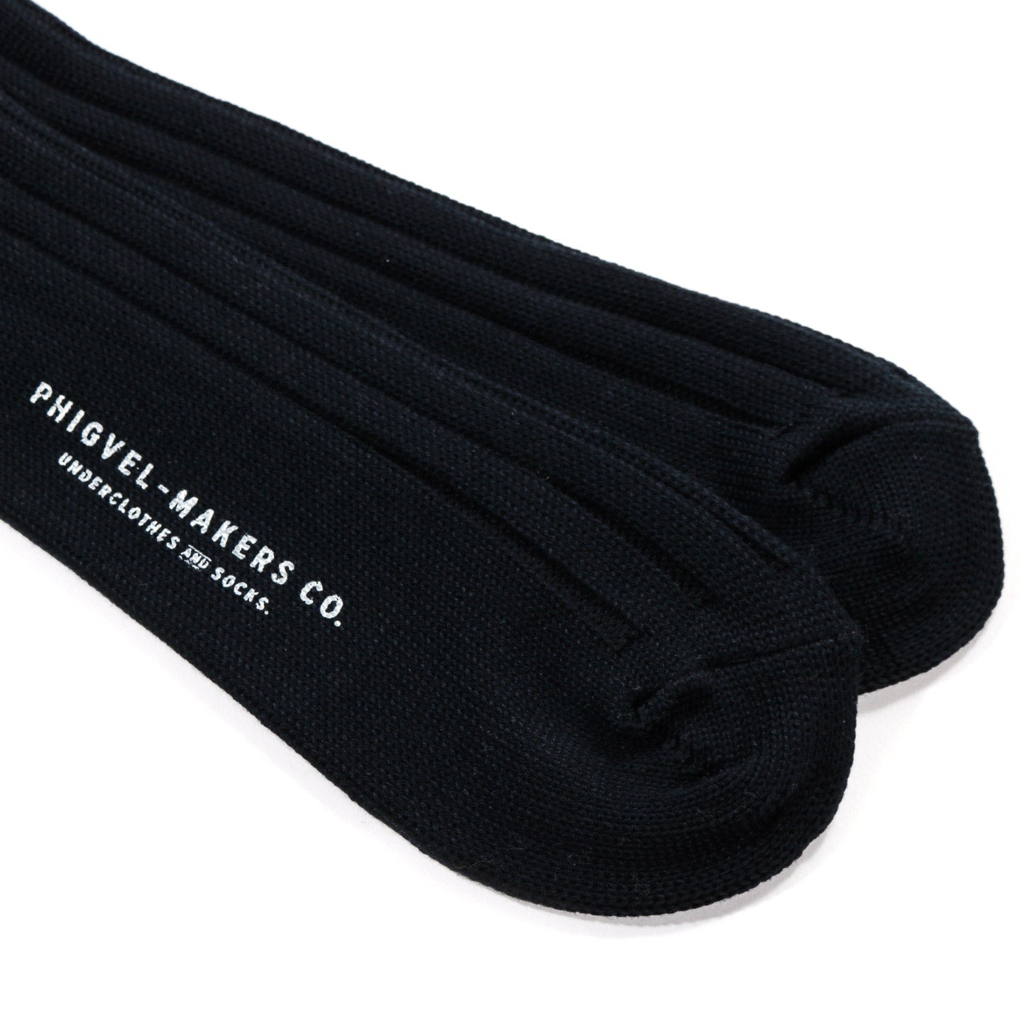 PHIGVEL MAKERS GENTS SOCKS IVORY BLACK
