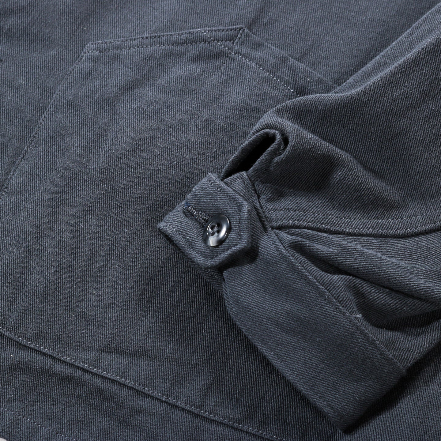 PHIGVEL MAKERS DRILL CLOTH FIELD JACKET DUST NAVY