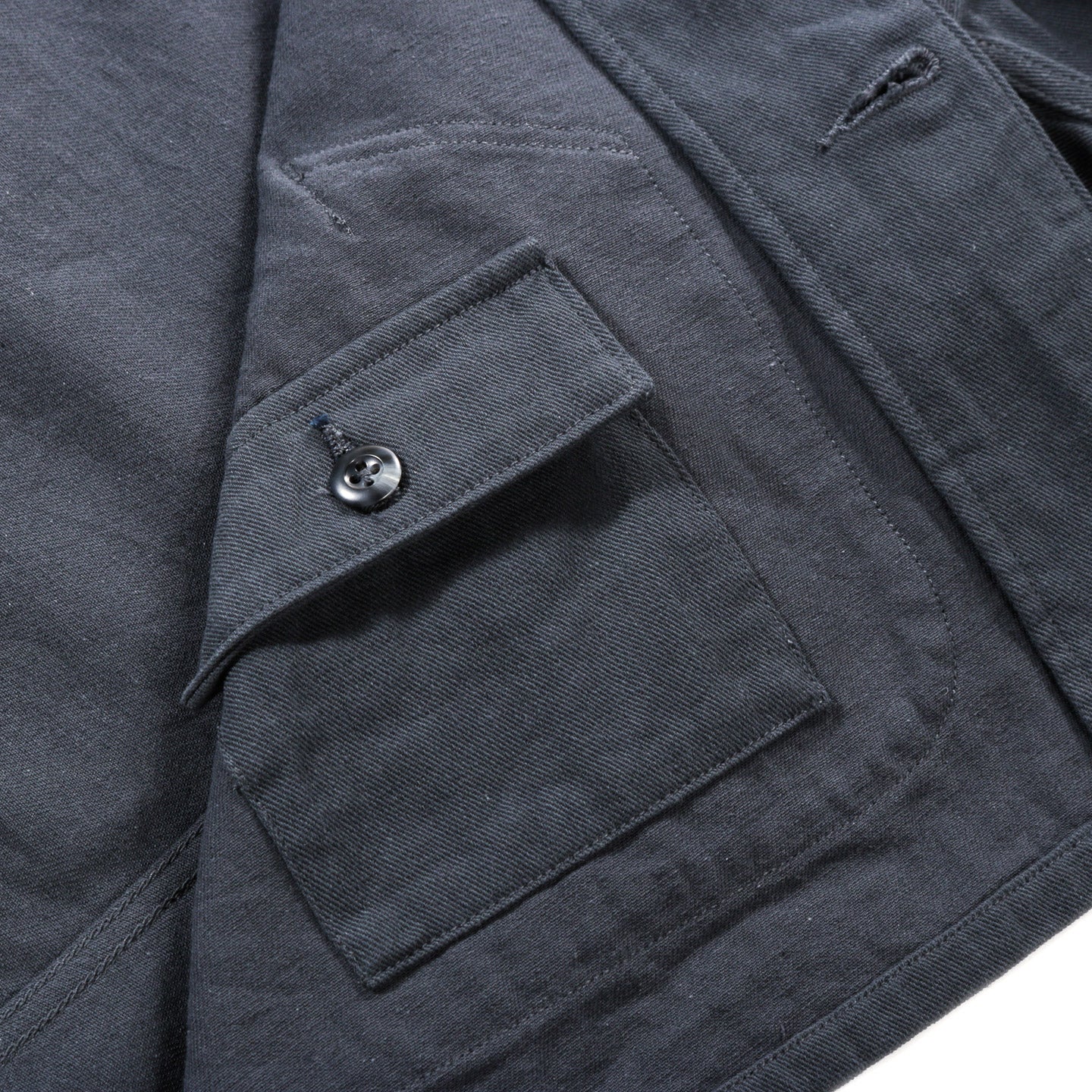 PHIGVEL MAKERS DRILL CLOTH FIELD JACKET DUST NAVY
