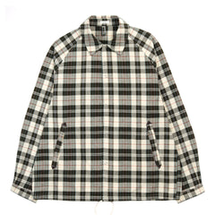 PHIGVEL MAKERS MADRAS COACH JACKET ECRU / OLIVE | TODAY CLOTHING