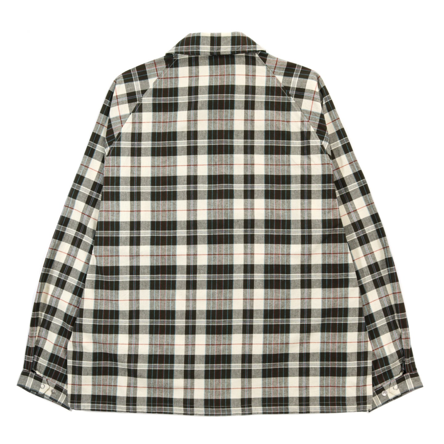 PHIGVEL MAKERS MADRAS COACH JACKET ECRU / OLIVE