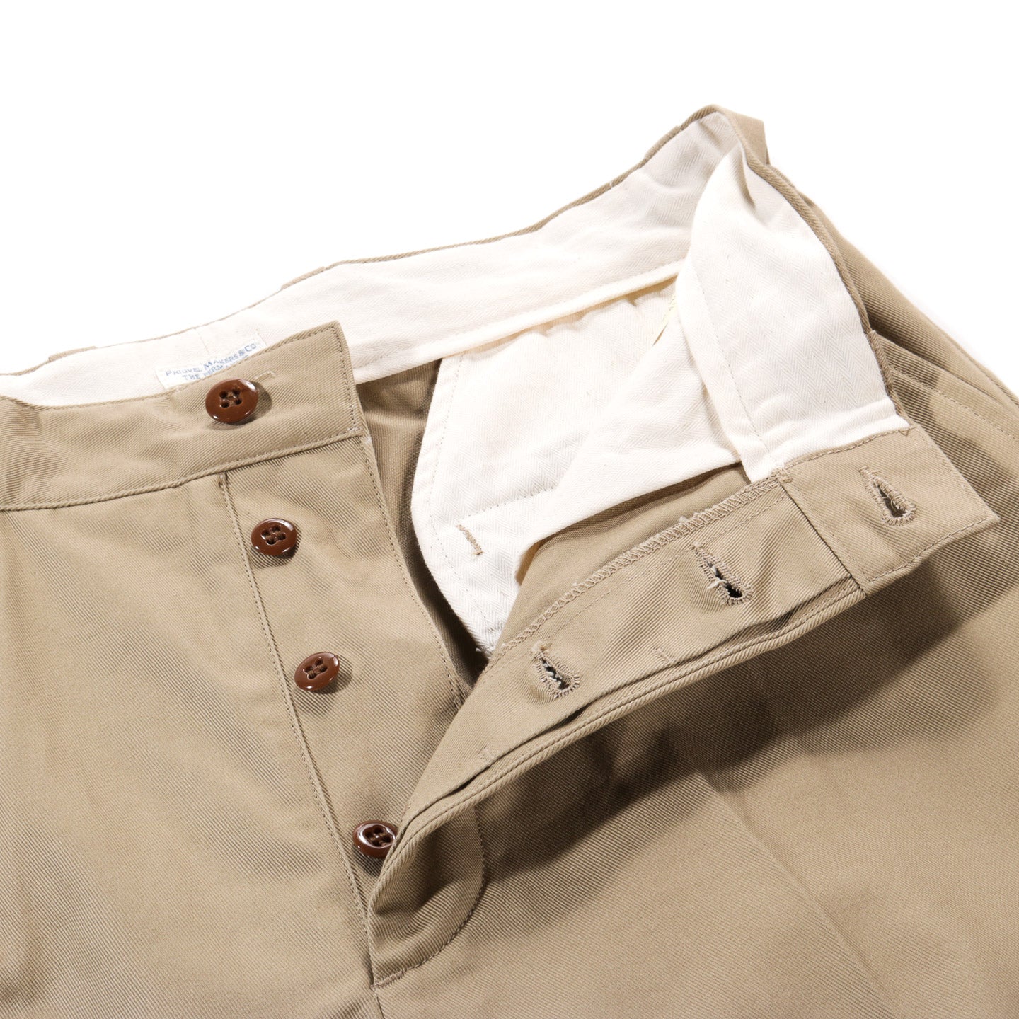 PHIGVEL MAKERS OFFICER TROUSERS (REGULAR) KHAKI BEIGE