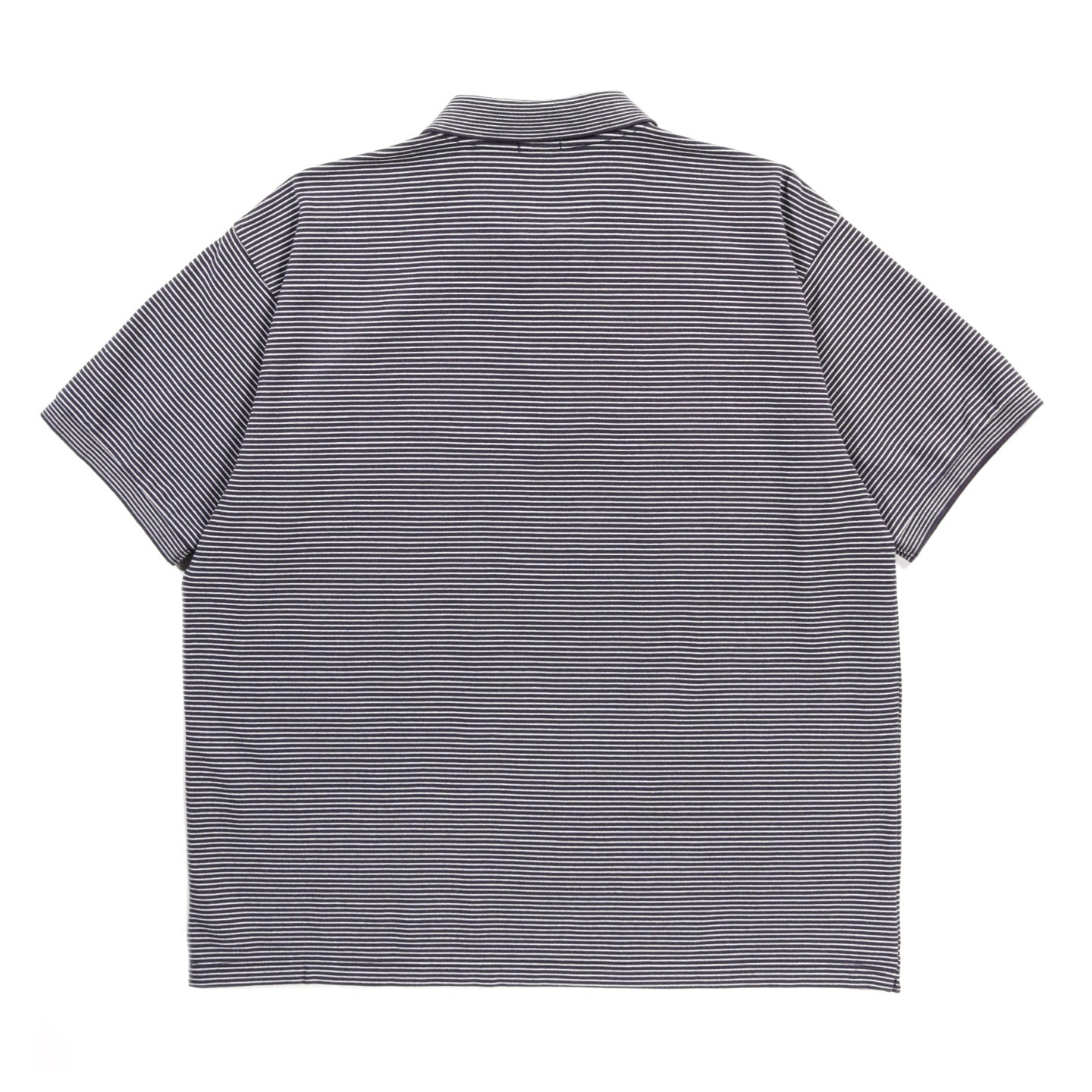 PHIGVEL MAKERS RASCHEL BORDER SS POLO INK NAVY / IVORY