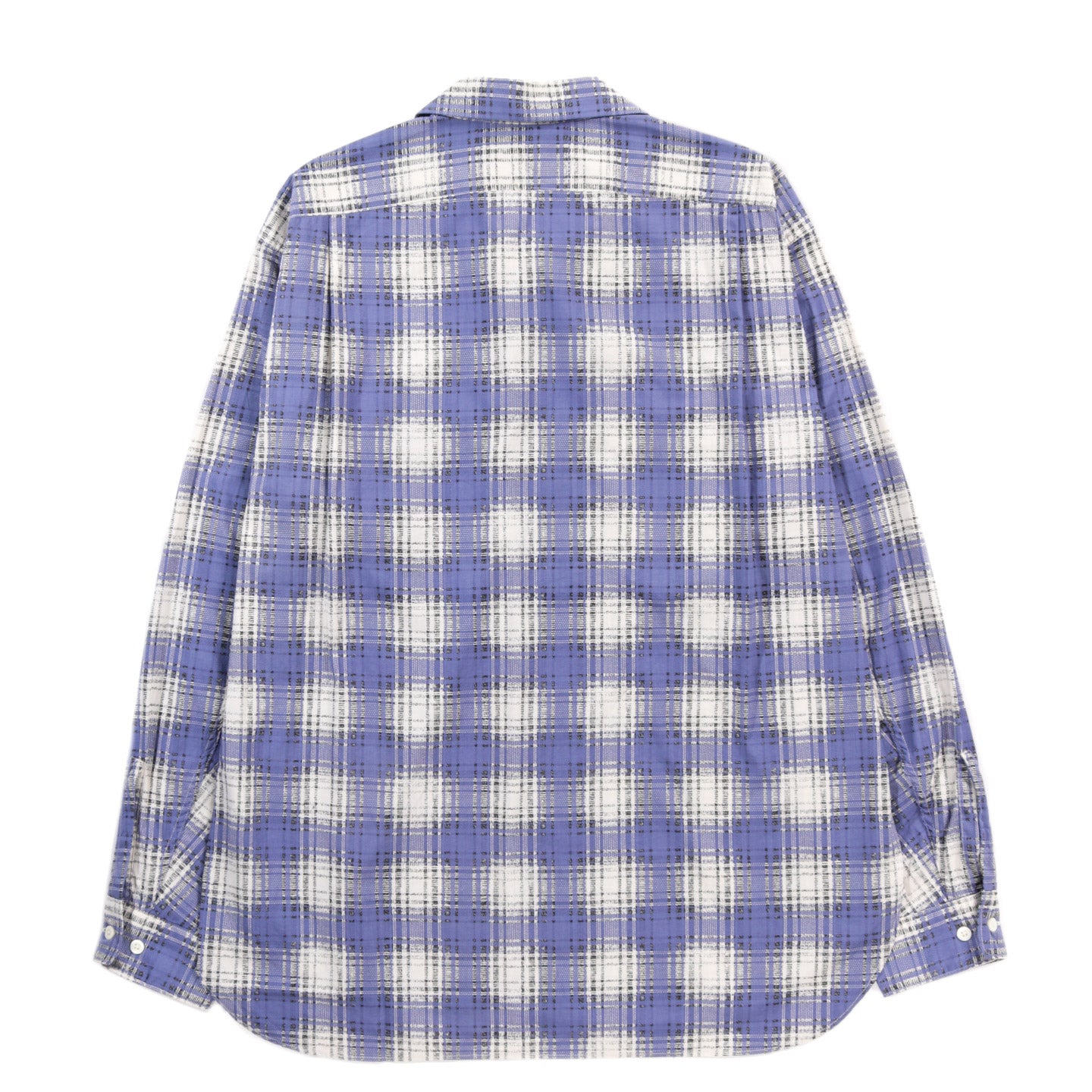 PHIGVEL MAKERS PRINT OMBRE OPEN COLLAR LS SHIRT PURPLE NAVY