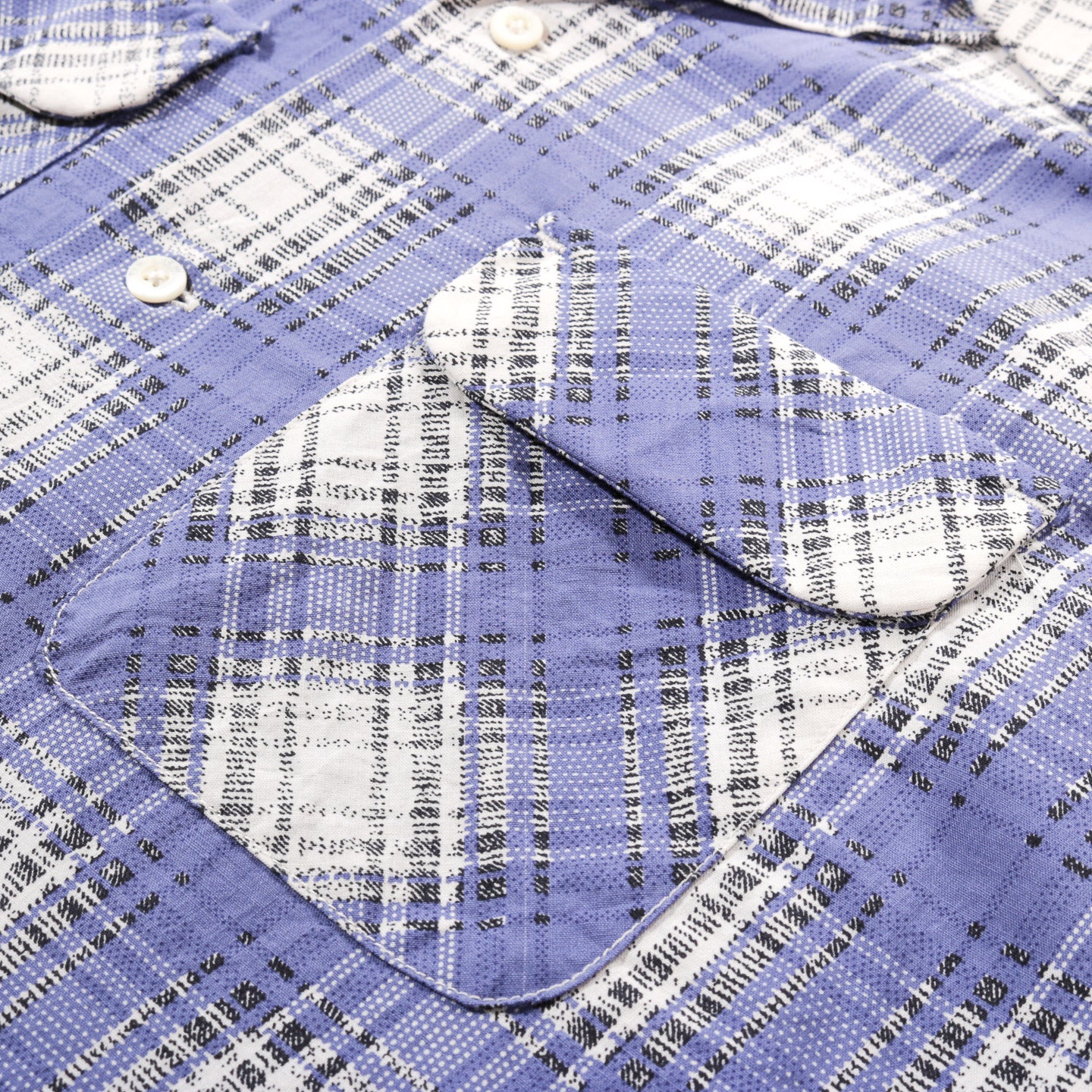 PHIGVEL MAKERS PRINT OMBRE OPEN COLLAR LS SHIRT PURPLE NAVY