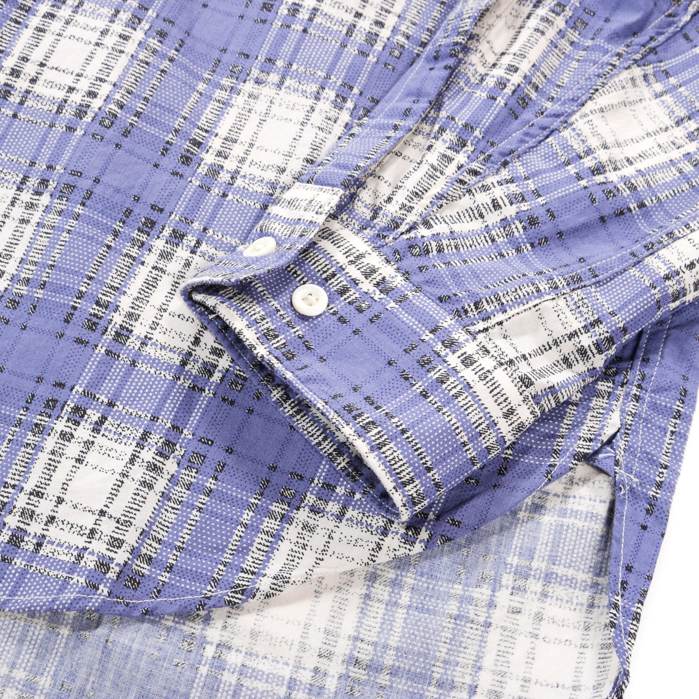 PHIGVEL MAKERS PRINT OMBRE OPEN COLLAR LS SHIRT PURPLE NAVY