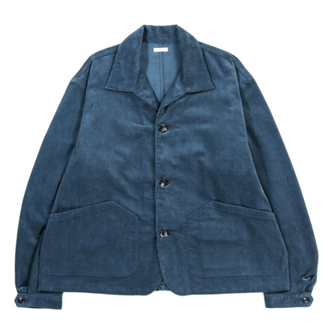 PHIGVEL MAKERS COURDUROY FIELD SHIRT JACKET CERULEAN