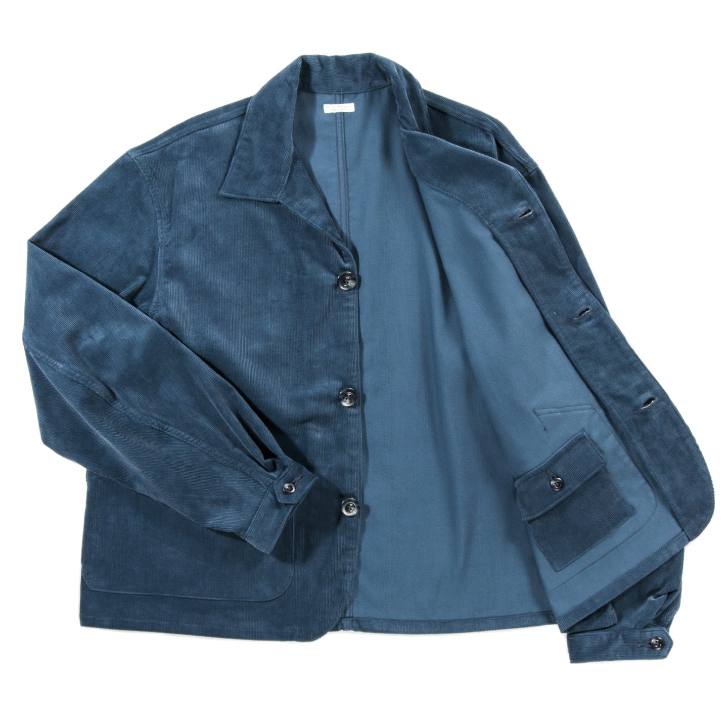 PHIGVEL MAKERS COURDUROY FIELD SHIRT JACKET CERULEAN