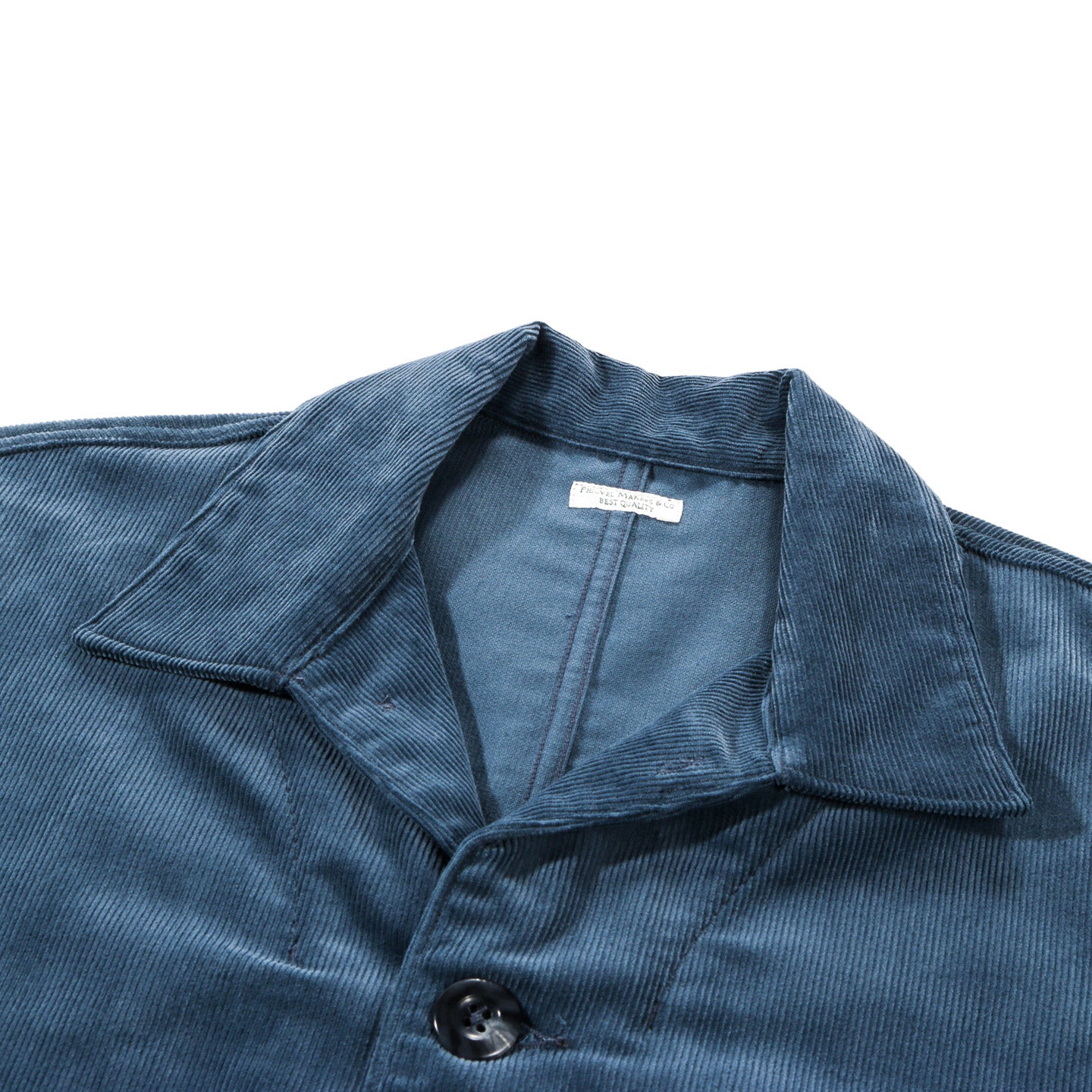 PHIGVEL MAKERS COURDUROY FIELD SHIRT JACKET CERULEAN