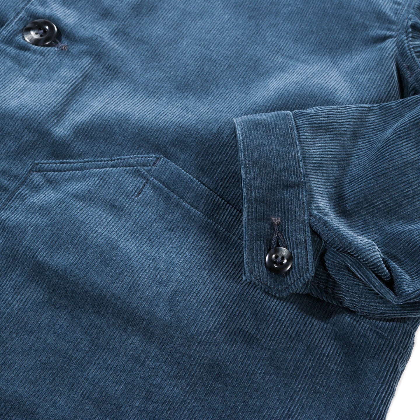 PHIGVEL MAKERS COURDUROY FIELD SHIRT JACKET CERULEAN