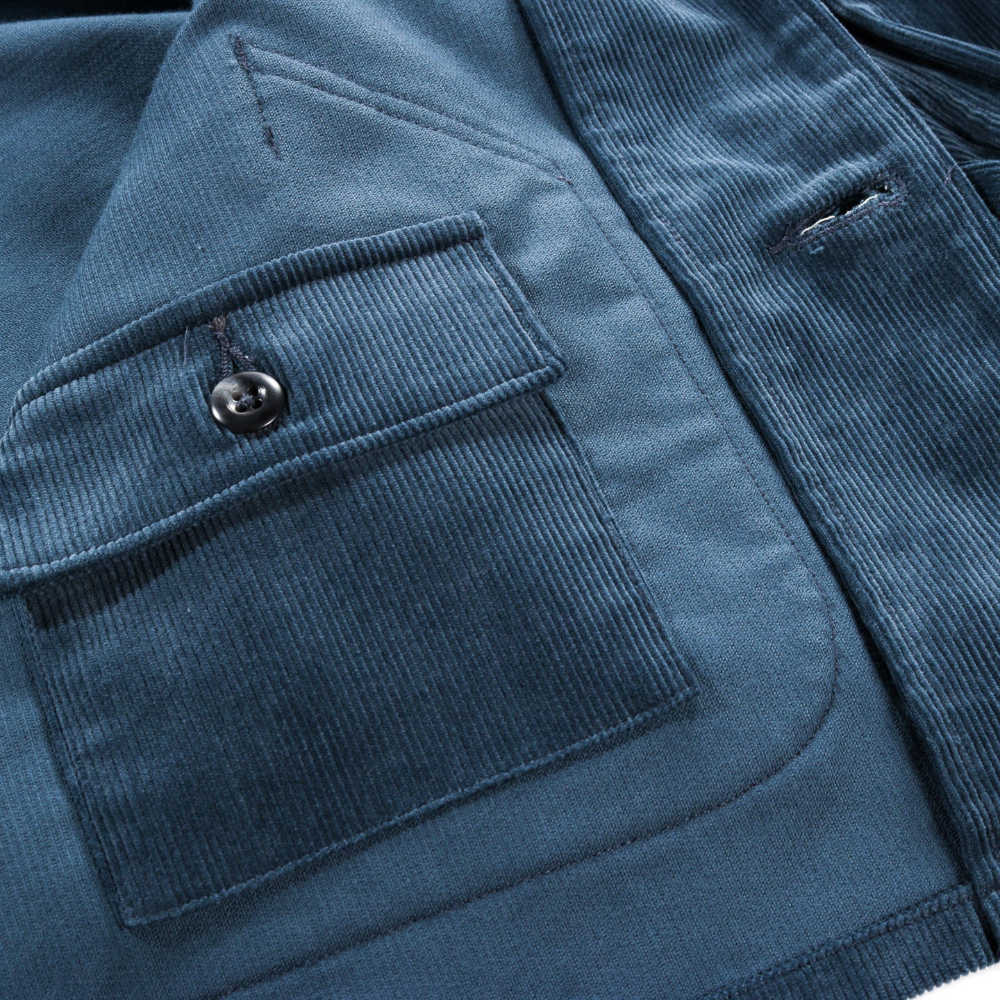 PHIGVEL MAKERS COURDUROY FIELD SHIRT JACKET CERULEAN