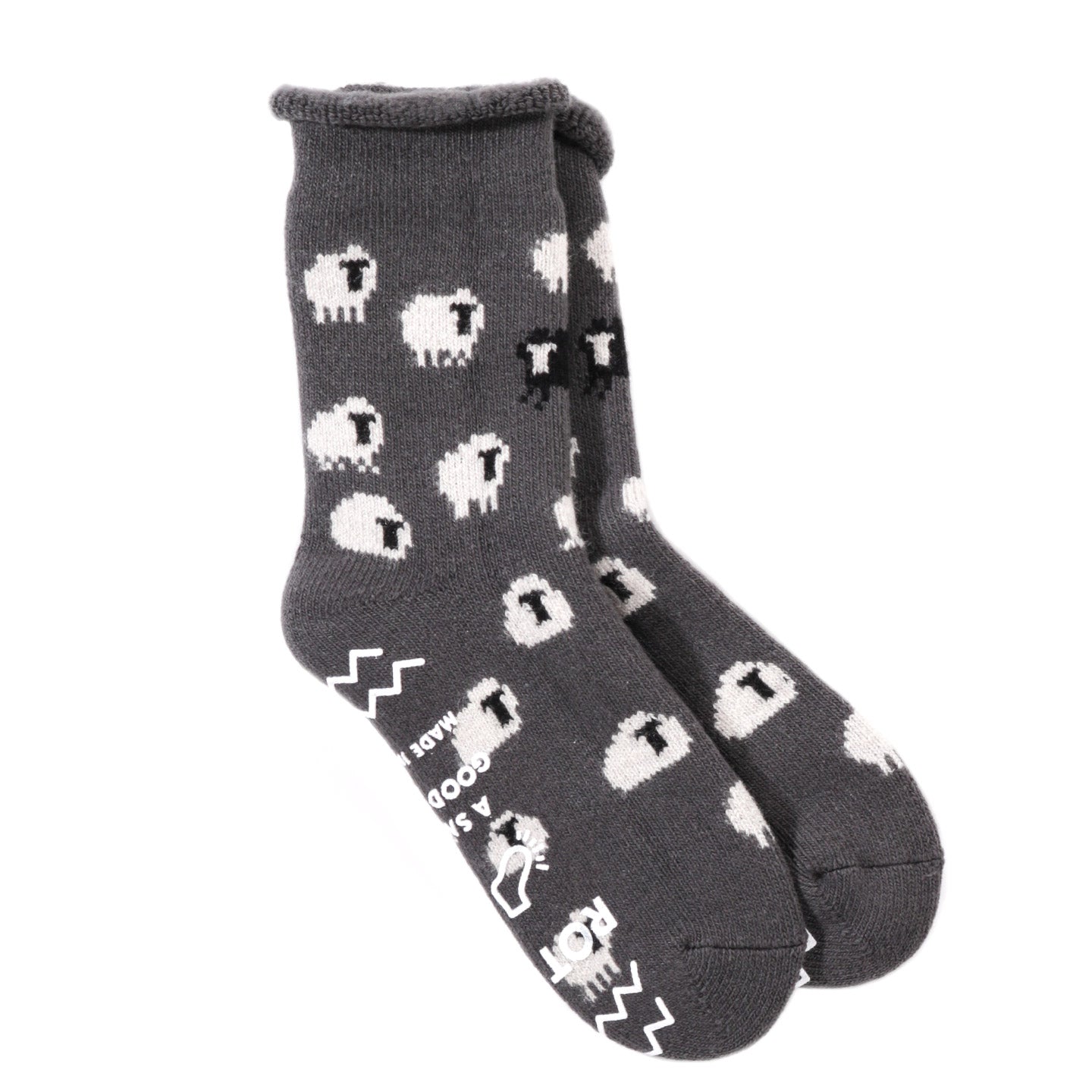 ROTOTO PILE ROOM SOCKS SHEEP D.GRAY