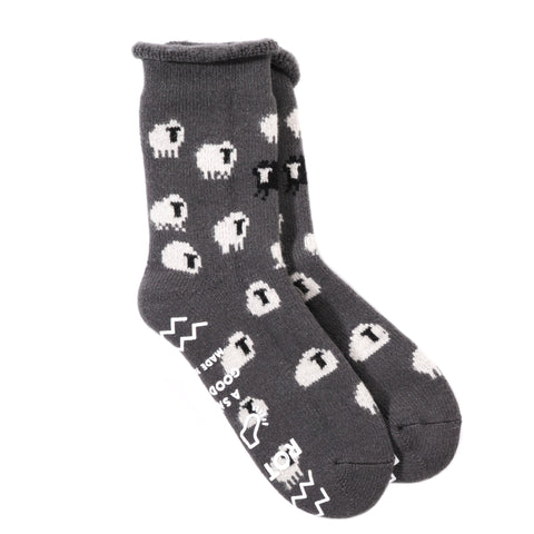 ROTOTO PILE ROOM SOCKS SHEEP D.GRAY