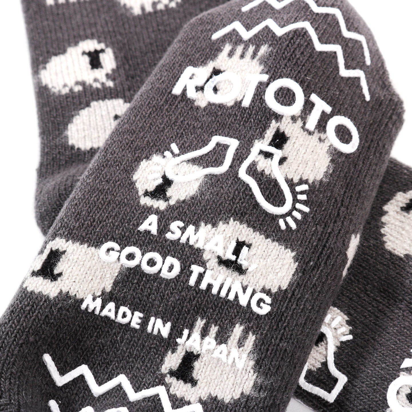 ROTOTO PILE ROOM SOCKS SHEEP D.GRAY