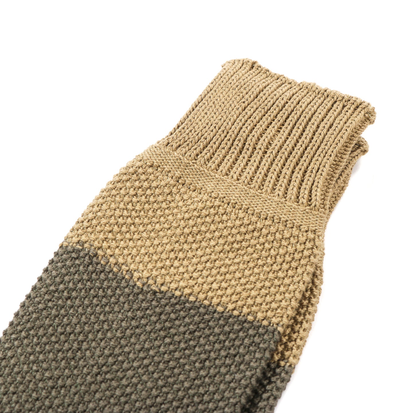 ROTOTO SEED STITCH SOCKS L.OLIVE / O.D.