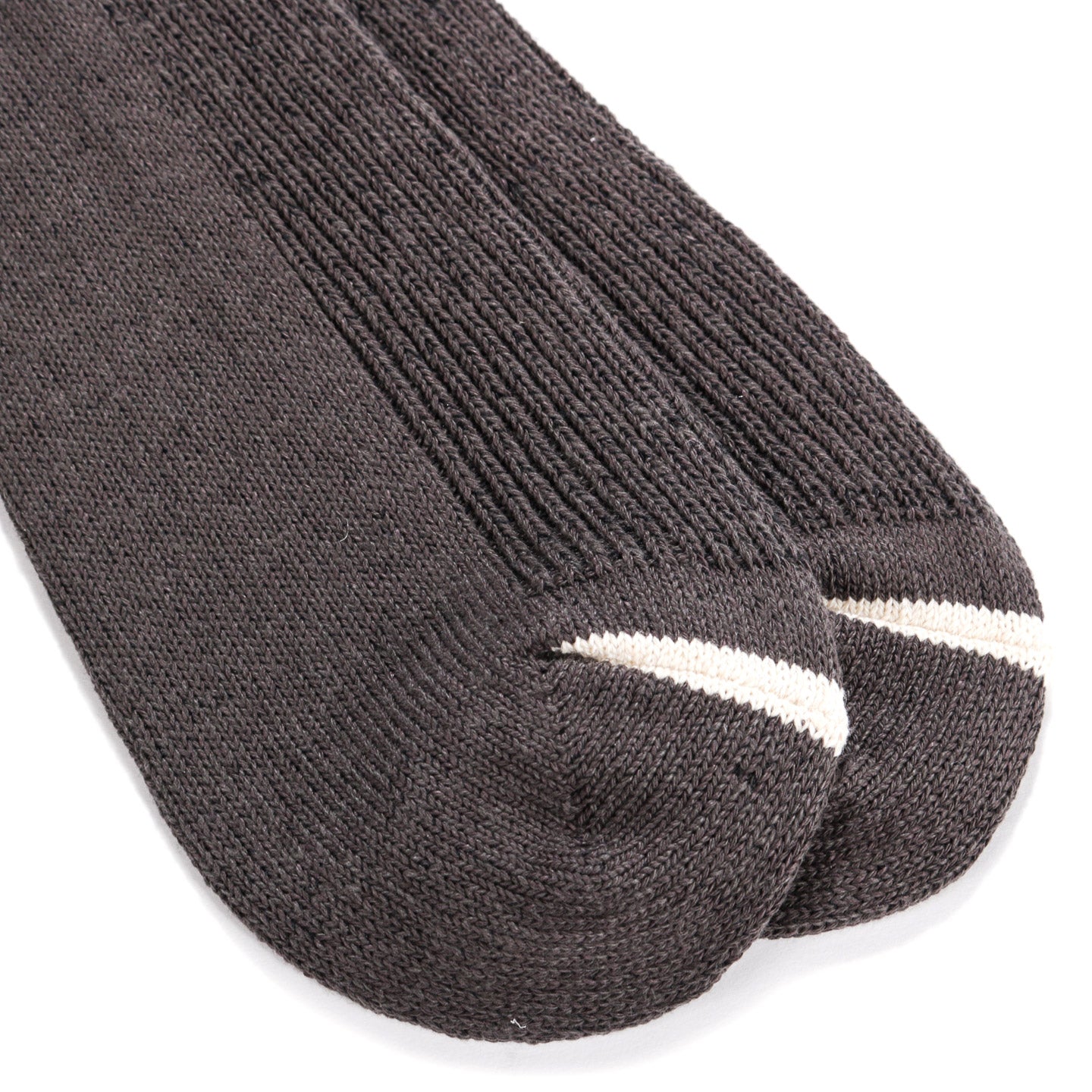ROTOTO WASHI & ORGANIC COTTON RIB CREW SOCKS D.GRAY